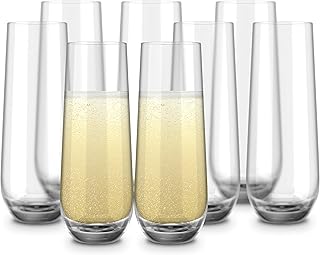 KooK Champagne Flutes Glasses Mimosa Stemless