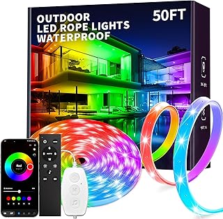 KSIPZE 50ft Outdoor led Strip Lights