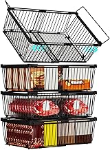 Large Freezer Organizer Bins，Upgraded Bottom Leak-Proof