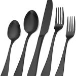 Matte Black Silverware Satin Finish 20-Piece