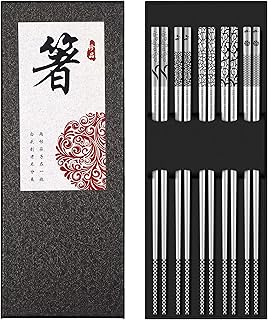 Metal Chopsticks Reusable 18/8 Stainless Steel