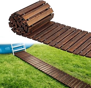 MEWTOGO 10ft Anti-Slip Wooden Pool Walkway