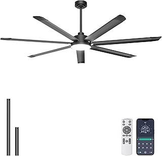 Ohniyou 72'' Large Ceiling Fan Lights