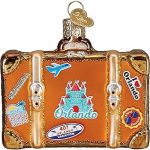 Old World Christmas Orlando Suitcase Glass