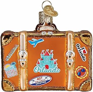 Old World Christmas Orlando Suitcase Glass