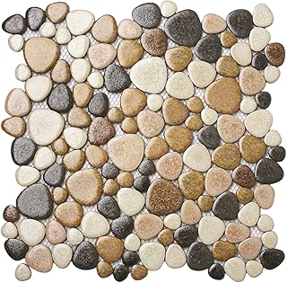 Parrotile Yellowstone Matte Pebbles Mosaic Tile