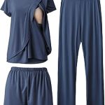 Rnxrbb 3 Postpartum Nursing Pajamas Casual