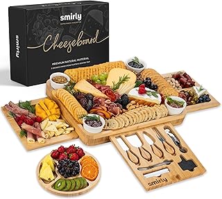 SMIRLY Charcuterie Boards Large Bamboo Cheese