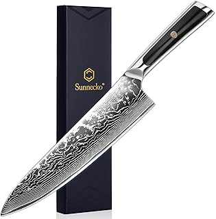 Sunnecko 8 Inch Japanese Damascus Chef