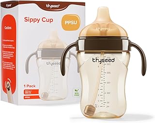 Thyseed Spill-Proof Weighted Straw Sippy Cup