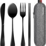 Travel Utensils Case Quatish Portable Silverware