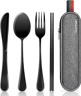 Travel Utensils Case Quatish Portable Silverware