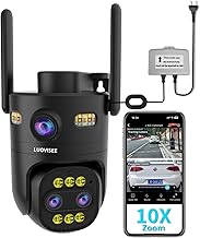 Triple-Lens Outdoor Security Camera Auto Zoom