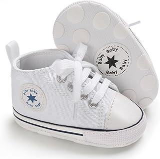 Unisex Baby Girls Boys Canvas High-top