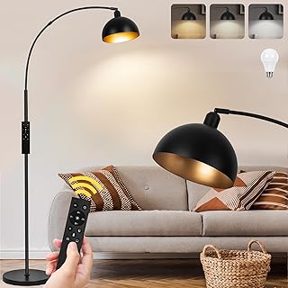 【Upgraded】Black Arc Floor Lamps Living Room