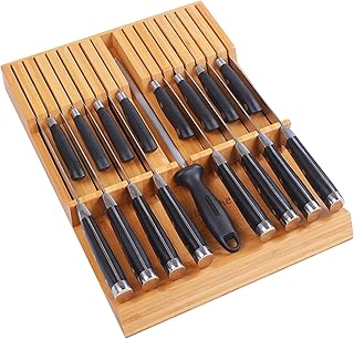 Utoplike In-drawer Knife Block Bamboo Kitchen