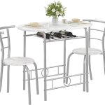 VECELO 3-Piece Dining Table Kitchen Breakfast