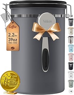Veken Coffee Canister 39OZ Large Airtight
