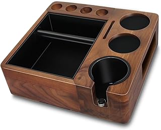 Wooden Espresso Tamping Station Knock Box