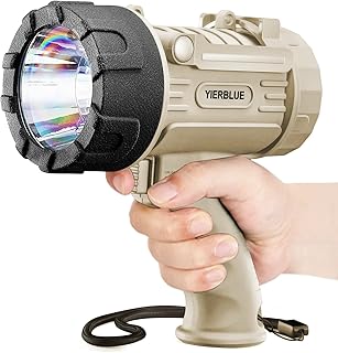 YIERBLUE Rechargeable Spotlight Flashlight 2000000 High