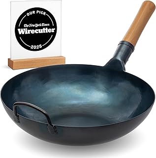 YOSUKATA 13.5” Blue Carbon Steel Wok