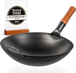 YOSUKATA 14" Carbon Steel Wok Round