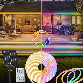 ZAIYW 32.8Ft Dual Color Changing Solar